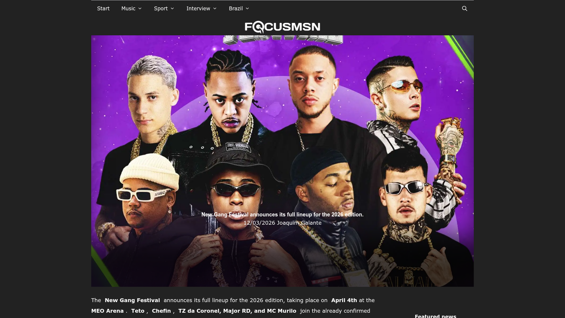FocusMSN — New Gang Festival