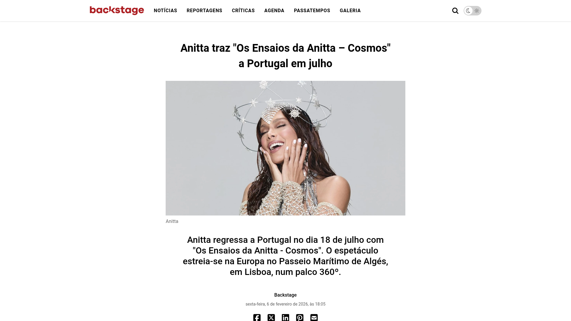 Backstage Portugal